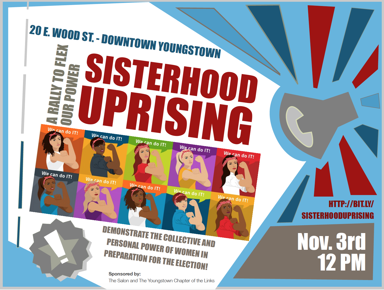 Flyer for Sisterhood Uprising Rally